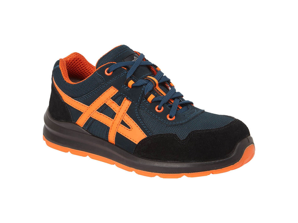 Portwest Safety Trainer Leather & Textile Upper S1 FO SR Dual Density PU Outsole – FT50