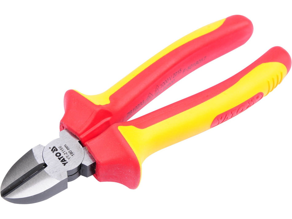 YATO Insulated Side Cutting Pliers, 1000 V, VDE, 160/180 mm