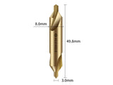 TG Type A Centre Drill, 6542 HSS-E, 120° Point, for Stainless Steel, 2–6 mm