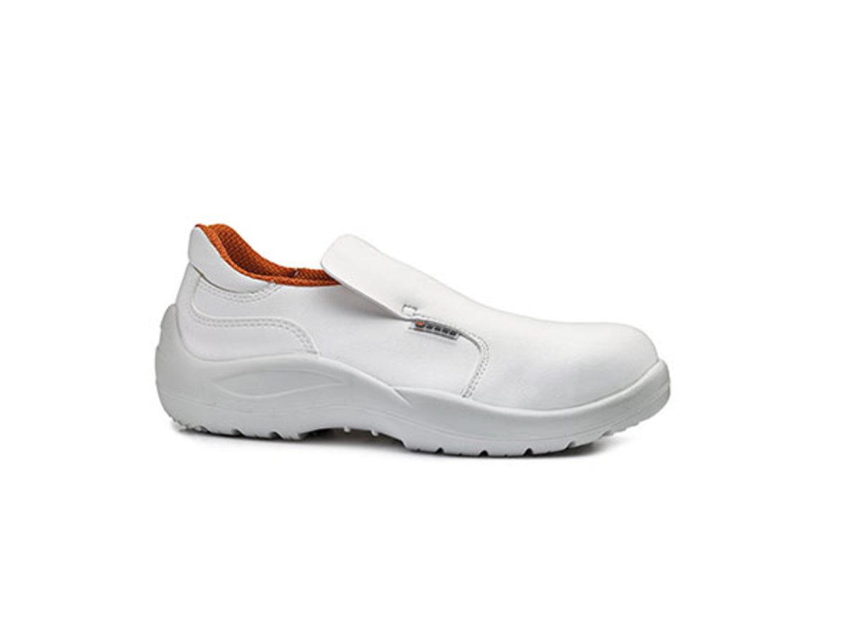 BASE B0507 Cloro white slip-on safety shoe, side view