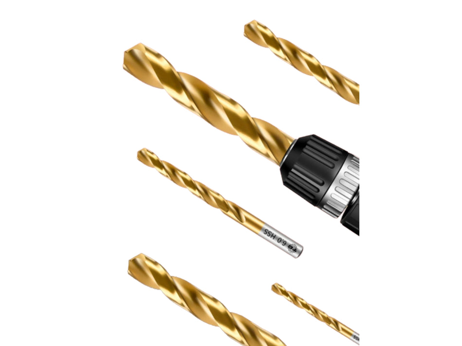 TG csavarfúró készlet, 25 db, 1–13 mm, HSS-Co5 M35, rozsdamentes acélhoz