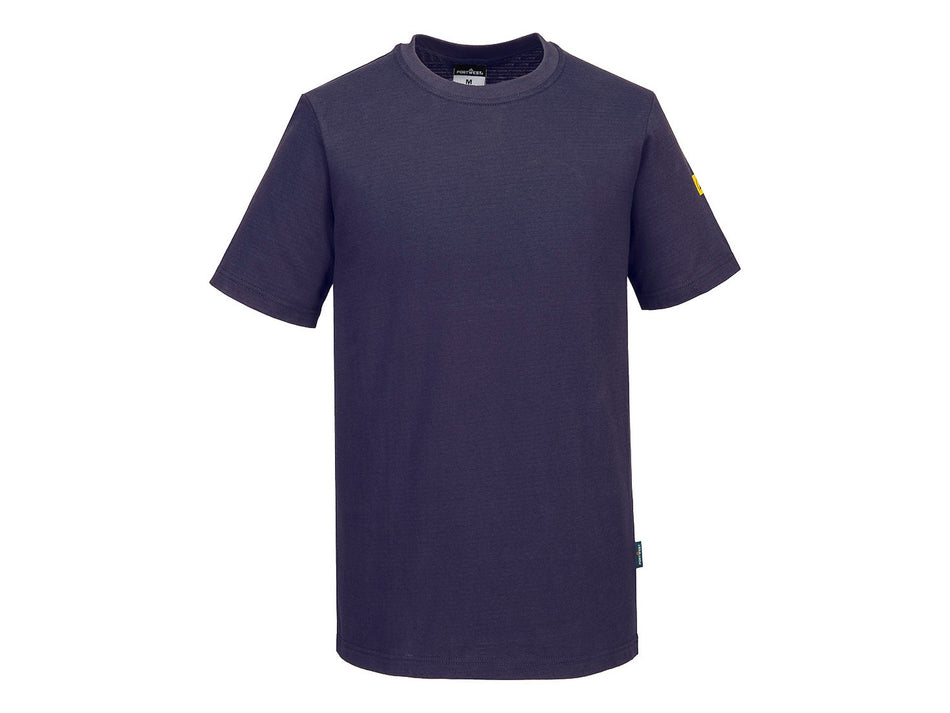 Portwest Antistatisches ESD Kurzarm-T-Shirt, hoher Baumwollanteil, für warme EPA-Umgebung – AS20