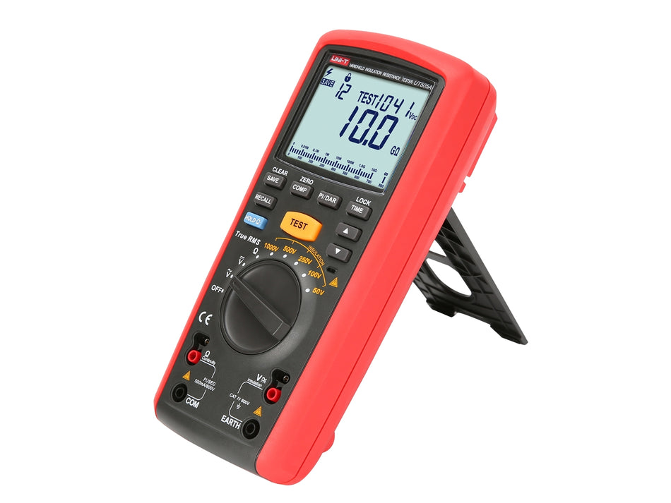 UNI-T True RMS Insulation Resistance Tester, 50-1000 V, 20 GΩ, PI & DAR – UT505A