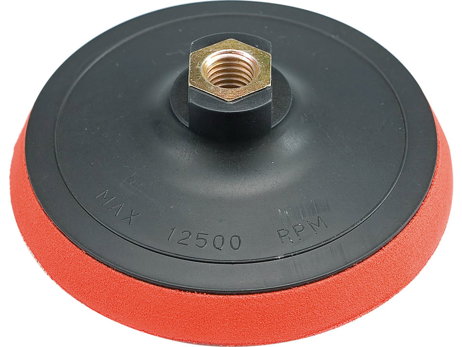 VOREL Hook-and-Loop Rubber Backing Pad, M14, 125 mm – 08318