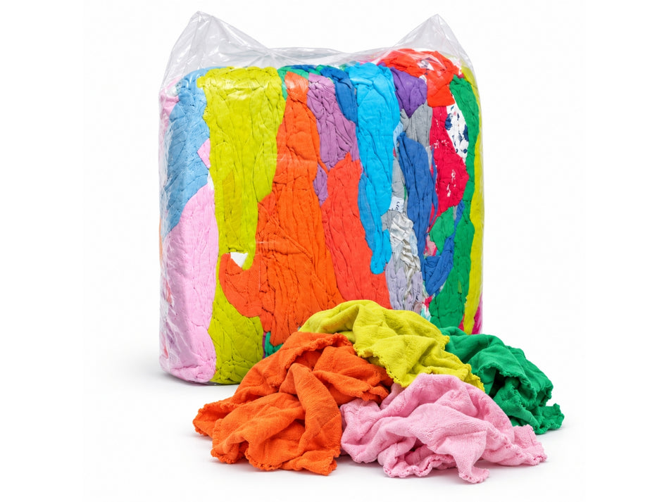 PERIPLUS Mehrfarbige Baumwoll-Putzlappen, 40 × 60 cm, 10 kg, zur Öl- und Wasseraufnahme