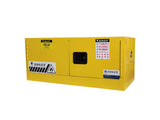 FLAMMABLE LIQUID & CHEMICAL SAFETY STORAGE CABINET 13GAL/45L - YELLOW/RED/BLUE