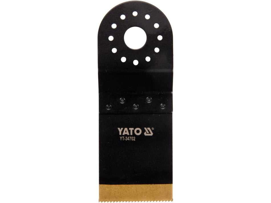 YATO Oszillations-Multitool-Sägeblatt, 34 × 40 mm, TiN-beschichtetes Bimetall, für Holz & Metall – YT-34702