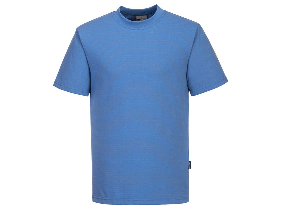 Portwest Antistatisches ESD Kurzarm-T-Shirt, hoher Baumwollanteil, für warme EPA-Umgebung – AS20
