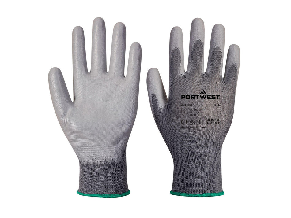 Portwest Grip 13 PU-Handschuh, silikonfrei, atmungsaktiv für feinfühlige Arbeiten – A120