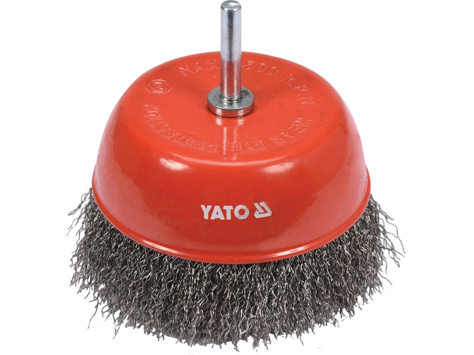 YATO Kefe, rozsdamentes acél (INOX), hullámosított drót, 100 mm, 6 mm-es szár – YT-47511