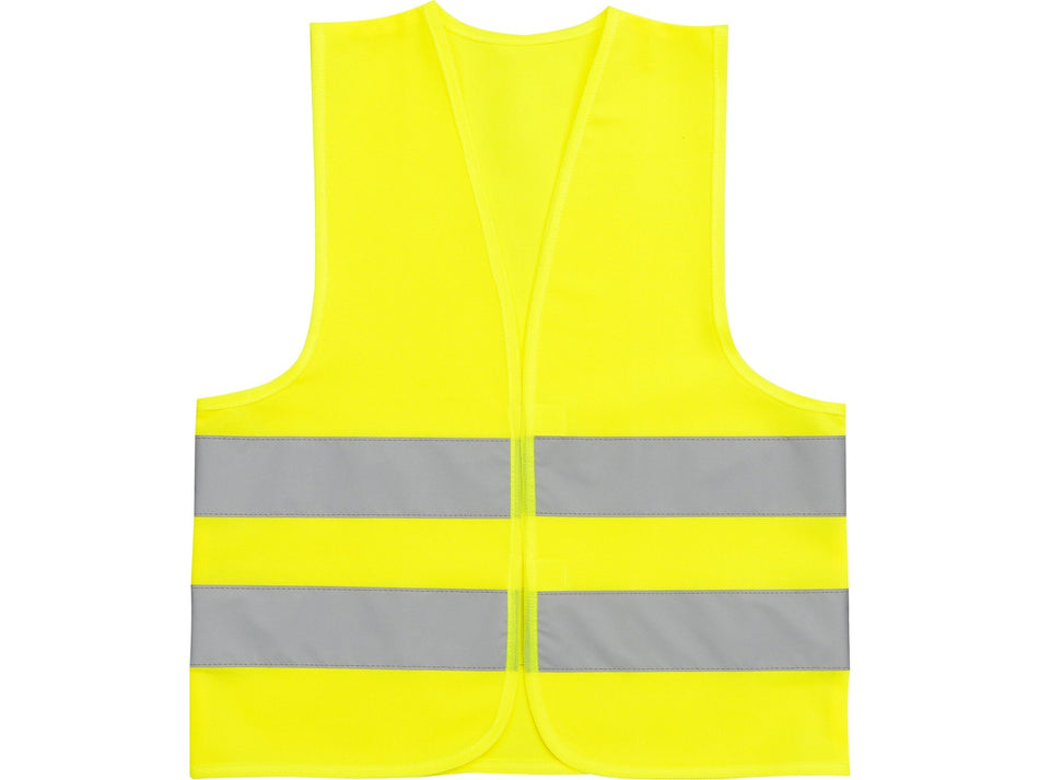 VOREL High-Visibility Vest, Category II Reflective Tapes, Yellow, 100% Polyester