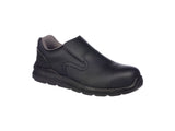 Portwest Slip-On S2 SRC Sicherheitstrainer, metallfreie Verbundkappe, antimikrobielle Auskleidung, abwischbare Mikrofaser – FD62