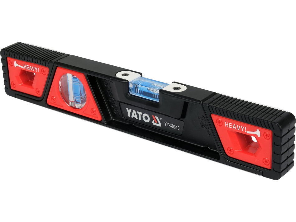 YATO Wasserwaage, 300–1000 mm, stoßfestes Aluminium, stoßfeste Enden