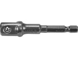 HEX SHANK SOCKET ADAPTER, 1/4 INCH HEX DRIVE 1/4, 3/8 AND 1/2