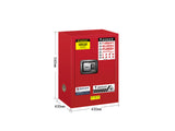 FLAMMABLE LIQUID & CHEMICAL SAFETY STORAGE CABINET RED/YELLOW/BLUE