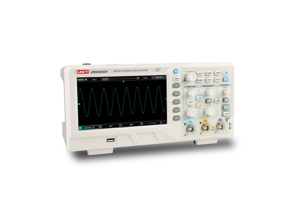 UNI-T Digitales Oszilloskop, 100 MHz, 2 Kanäle – UTD2102CL+