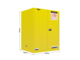 FLAMMABLE LIQUID & CHEMICAL SAFETY STORAGE CABINET RED/YELLOW/BLUE