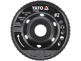 YATO Maróreszelő tárcsa sarokcsiszolókhoz, konvex profilú 120x12 mm, vágás típusa 1/2