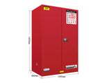 FLAMMABLE LIQUID & CHEMICAL SAFETY STORAGE CABINET RED/YELLOW/BLUE