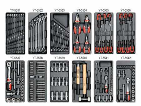 YATO YT-5530 included tool trays YT-5531 to YT-5542, arranged in two rows of six
